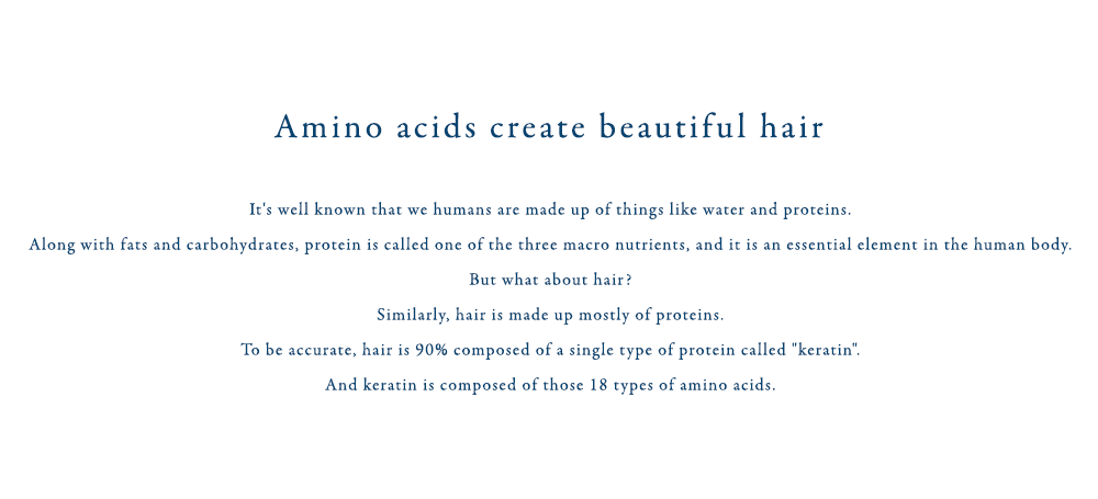 Amino acids create beautiful hair
